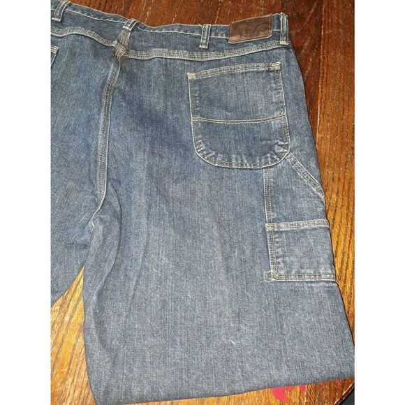 42x32 Magellan Outdoors Capenter Denim Blue Jeans Bootcut Cotton Pants - Picture 5 of 6